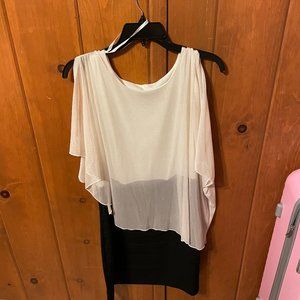 Enfocus Studios Formal Black and White Dress with Sparkle!